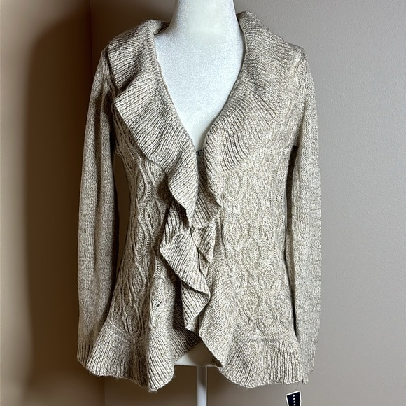 NWT Karen Scott ruffled sweater - Picture 1 of 5